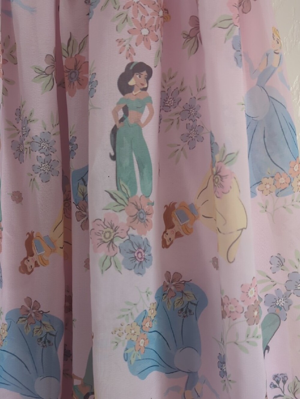 Disney Girls Pink Ruffle Sundress with Floral & Princess Print - Picture 4 of 8